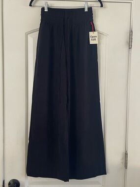Open Edit Wide Leg Pants Black - XS